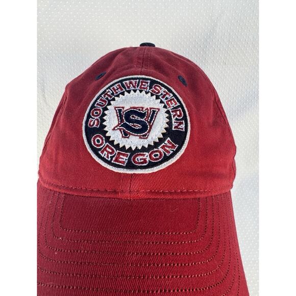 NCAA Other - Southwestern Oregon SWOCC Lakers Baseball Hat Men's One-Size Red w/ Rocky Racoon
